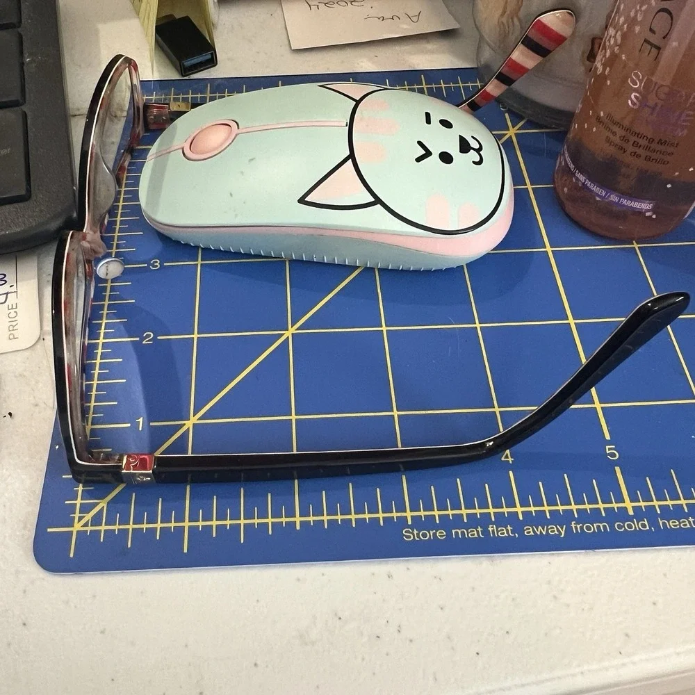 KATE SPADE Frames W Case NEW YORK CALLEY 807 BLACK RED PINK  So Happy To See You - Picture 14 of 16